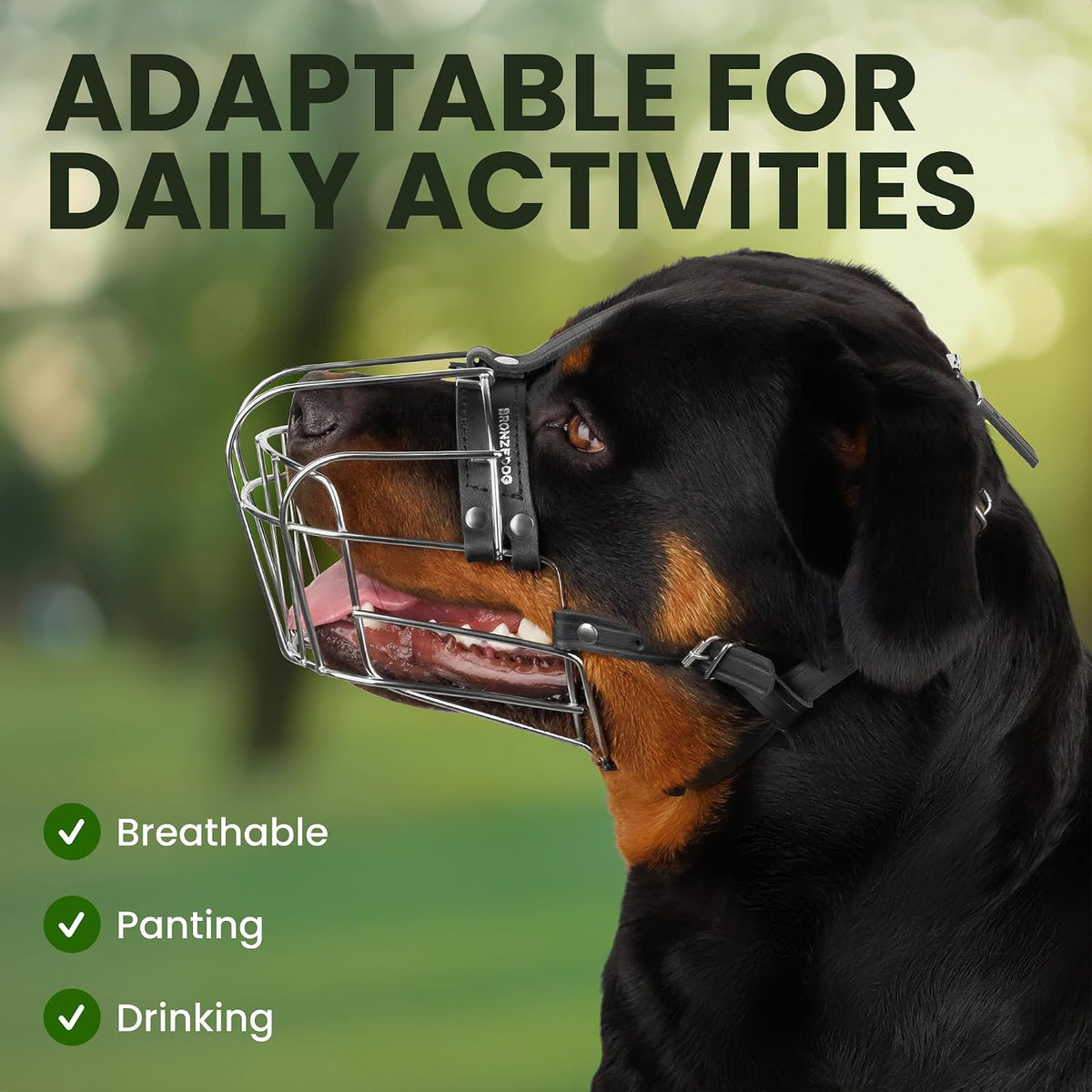 Stainless Steel Wire Basket Dog Muzzle for Husky – Essentials for Dogs - Stainless Steel / Rottweiler - image 4