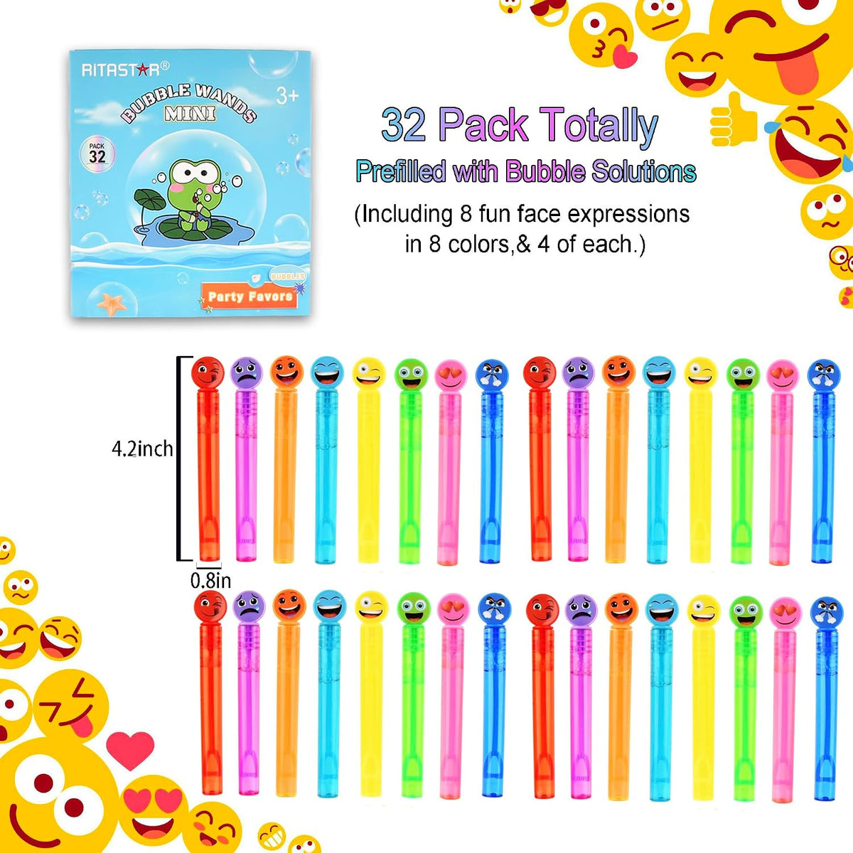 ritastar 32 mini bubble wands with Halloween designs in a gift box - view 20