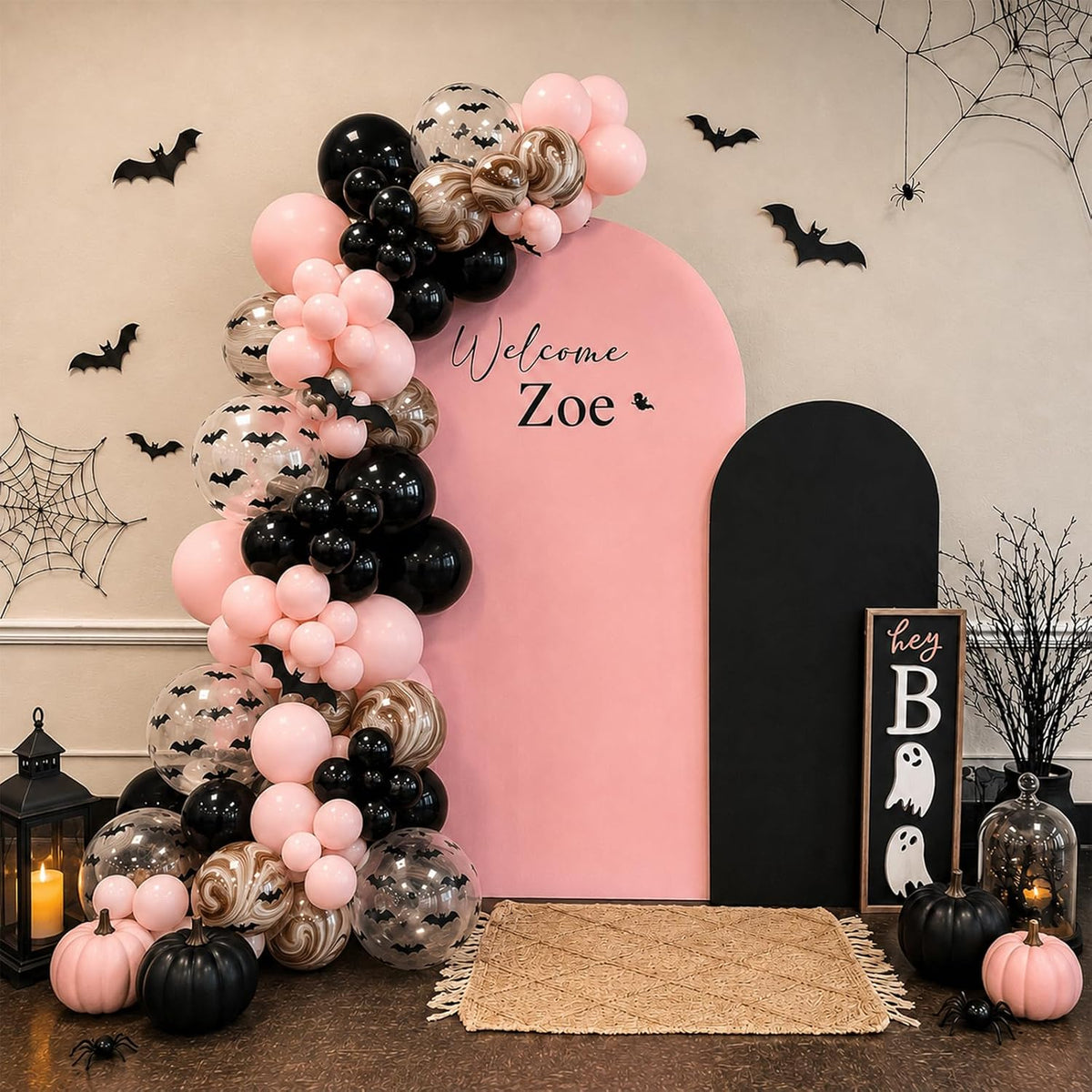 HILAVO Toy Inspired Story Balloons - Pink Black Bat / 35PC - image 4