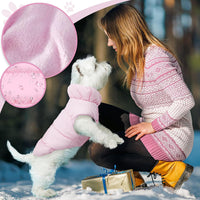 Warm Fleece Dog Jacket Coat for Small Medium Dog Winter Clothes Girl – Essentials for Dogs - Pink / Large - image 3
