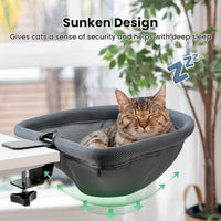 Cat Desk Bed, One-Click Folding - Grey / Mesh Cover - image 3