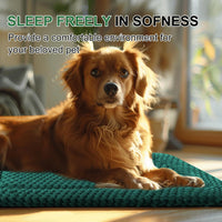 Dog Bed Crate Mat, Soft Durable Washable Anti-Slip Kennel Pad for Dogs & Cats, Reversible) - M(30"*20"*1.5") / Dark Green-1pc - image 3