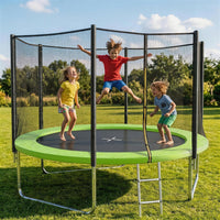 SKOK Trampoline for Kids,400LBS Outdoor Trampoline with Net-ASTM Approved Trampoline for Children - Bright Apple Green / 8FT - image 2