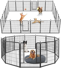 Dog Playpen Outdoor 40 inch 12 Panels Indoor Dog Pen for Large/Medium/Small Dogs Rustproof Metal Dog Fence Outdoor for Yard, Puppy Playpen with Door Portable Pet Fence for RV Camping Yard