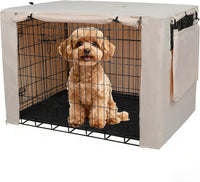 Deblue 36 inch Dog Crate Cover Fit for 36 inch Wire - – Essentials for Dogs - 24.0"L x 18.0"W x 20.0"H / Beige