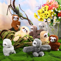 Liliful 8 Pack Kids Plush Gifts Stuffed Animal Slap Bracelets - Sloths - image 3