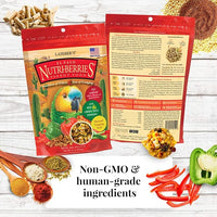 LAFEBER'S Nutri-Berries Pet Bird Food Variety Sampler Bundles, Made with Non-GMO and Human-Grade Ingredients, for Parrots, 10 oz. Each (4 Pk Bundle) with Free Avi-Cake Sample
