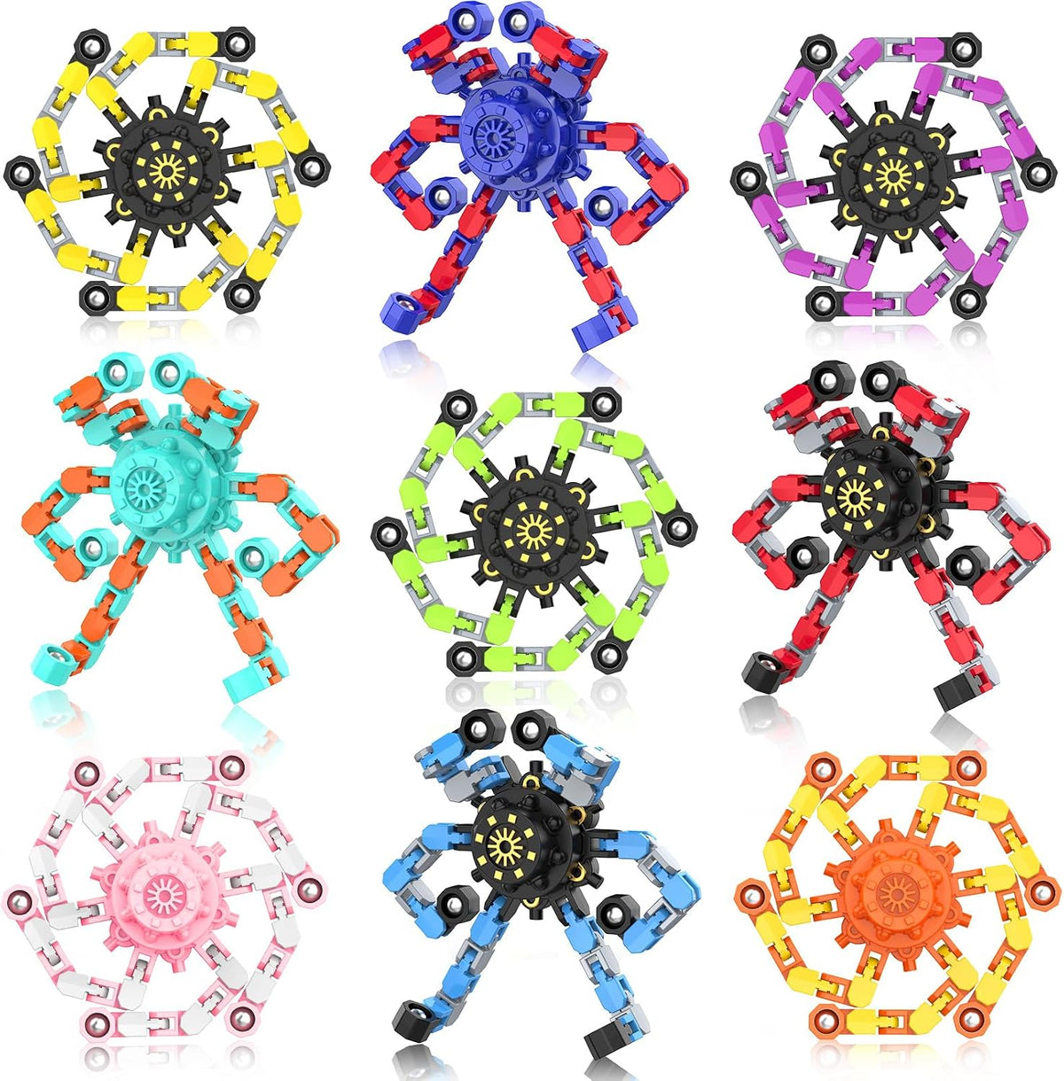 Transformable Fidget Spinners - 9pc