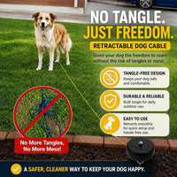 30ft Retractable Dog Tie Out Cable and Stake - image 4