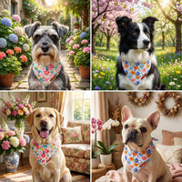 ADOGGYGO Pink Halloween Dog Bandanas Girl - Small / Floral - image 2