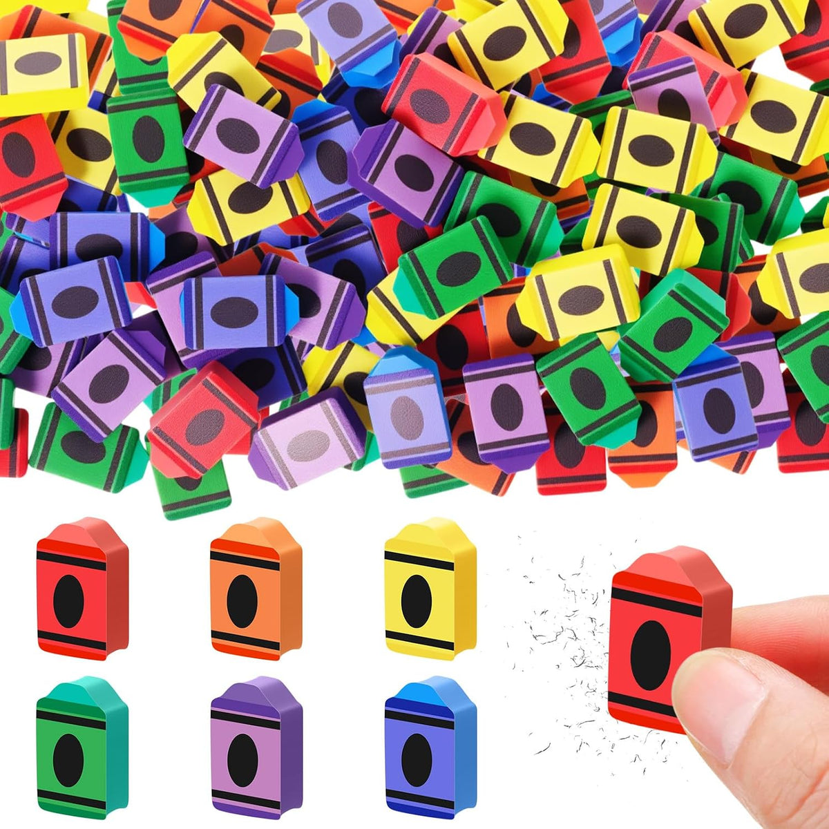 Chivao mini dog erasers for kids, 72 rubber erasers in poodle, pug, corgi and dachshund styles - view 3