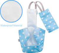 VANFAVORI Bird Diaper Flight Suit with 80-inch Leash, M Size - Blue with White Dots - image 3
