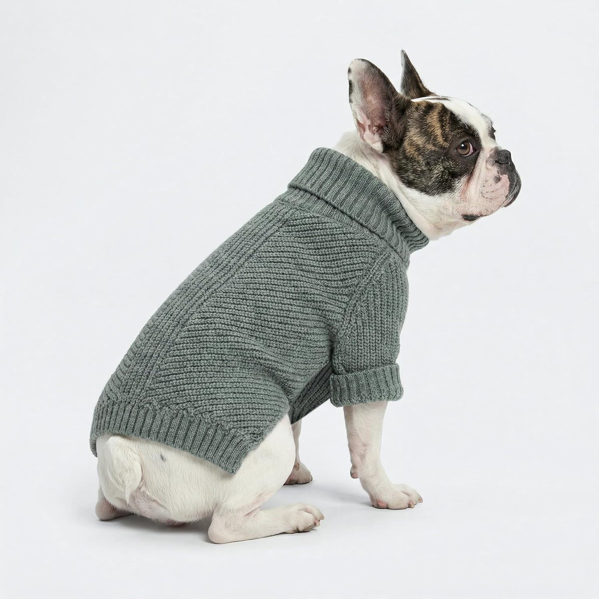 Fitwarm Thermal Knitted Dog Sweater Doggy Winter Coat Pet Clothes - X-Large / Heather Grey - image 4
