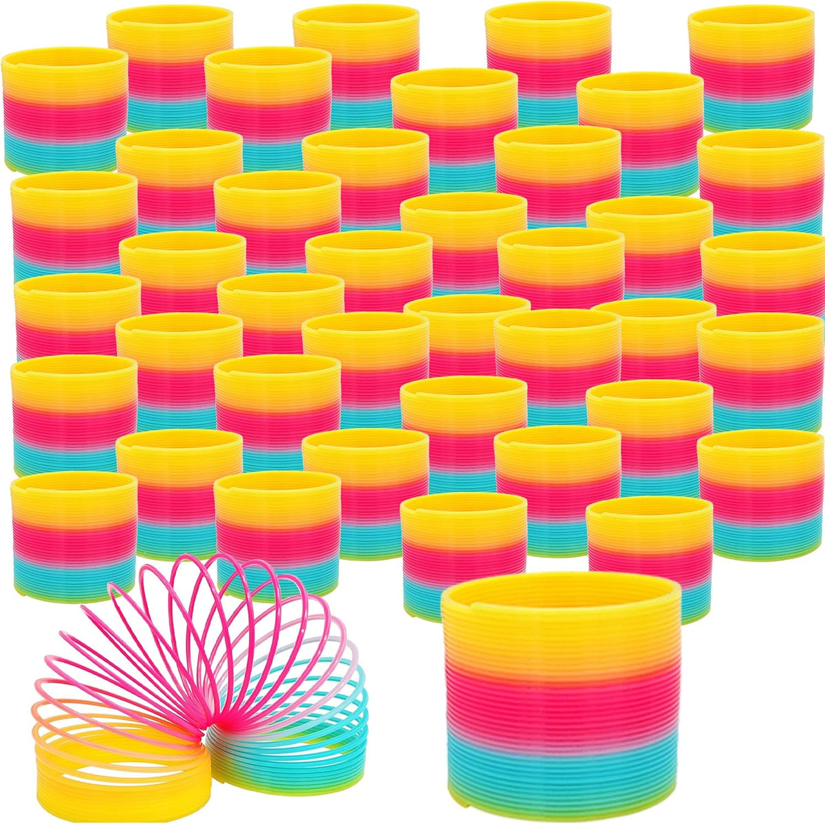 The Dreidel Company Plastic Multicolor Coil Spring - 40-Pack