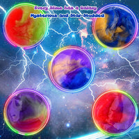 4 Pack Galaxy Slime Kit, Party Favors for Kids, Non Sticky, Wet - Galaxy 60 Pack - image 4