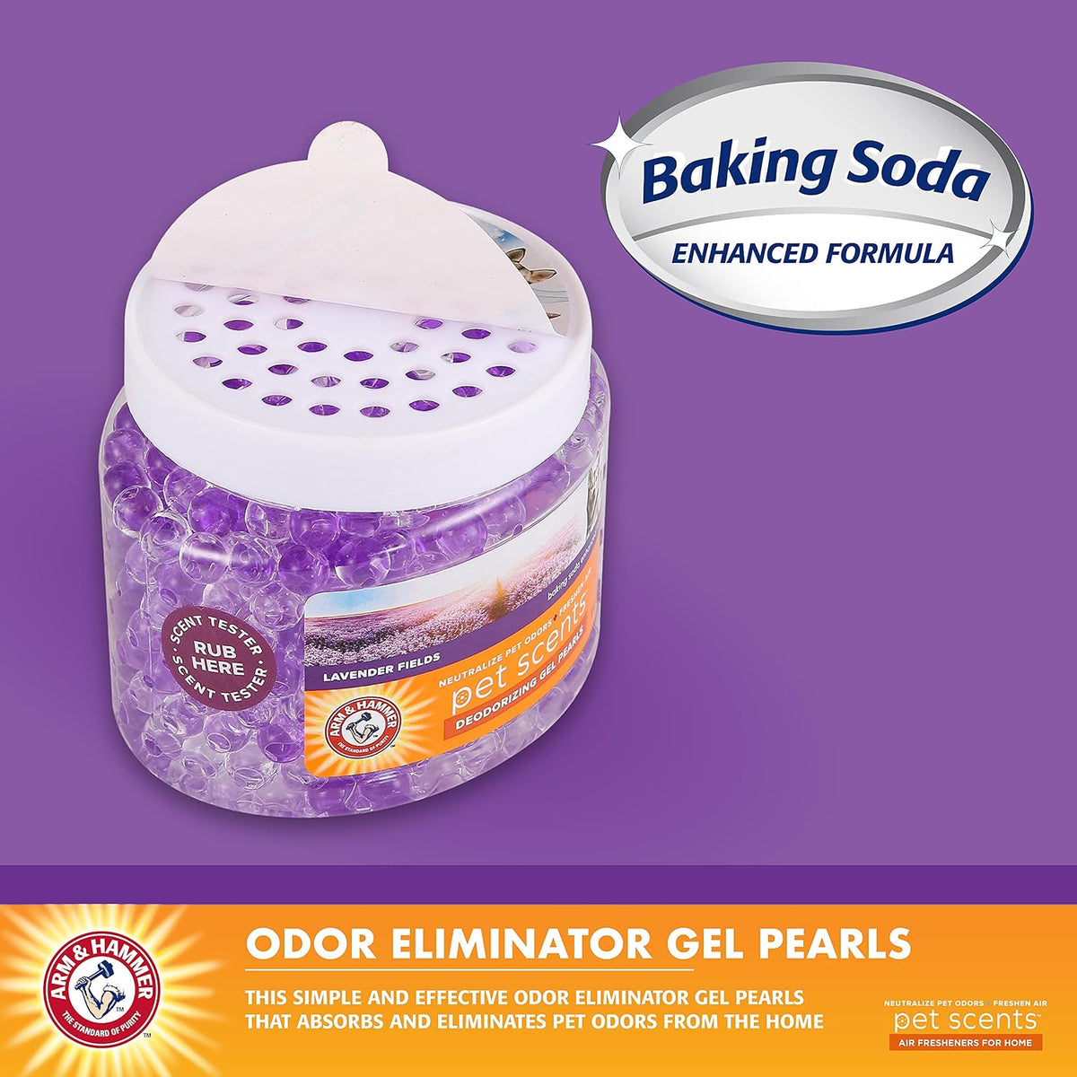 Arm & Hammer Pet Scents Deodorizing Gel Beads, Lavender Fields - Lavender / 12 Ounce (Pack of 1) - image 2