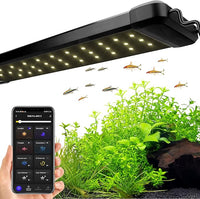 hygger 18W Smart Aquarium Light, Bluetooth LED Light with App Control, Full Spectrum Fish Tank Light with 24/7 Lighting Cycle, 5 Modes, Adjustable Timer, for 12"-18" Freshwater Planted Tank