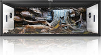 120 Gallon Reptile Tank, Stackable 4x2x2 Reptile Enclosure – Essentials for Reptiles And Amphibians - Ultimate Black / 85 Gallon