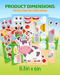 48 Fall Make-a-Face Sticker Sheets for Kids - Farm Fun - image 4