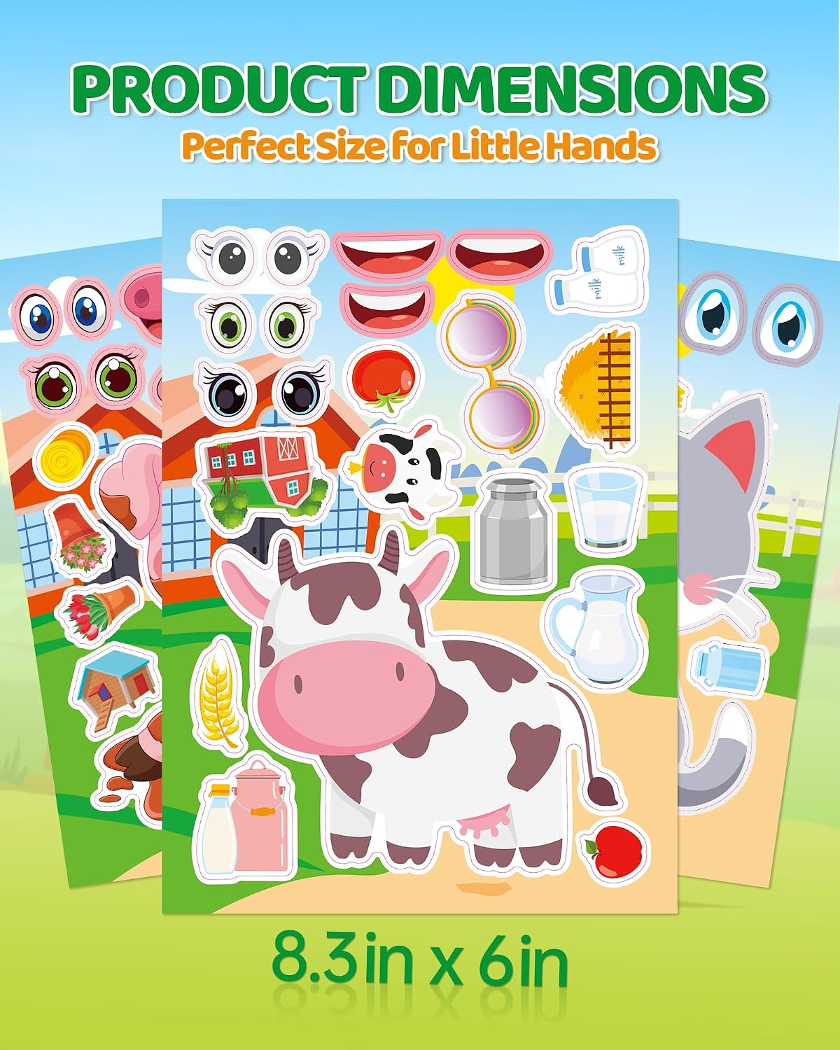 48 Fall Make-a-Face Sticker Sheets for Kids - Farm Fun - image 4