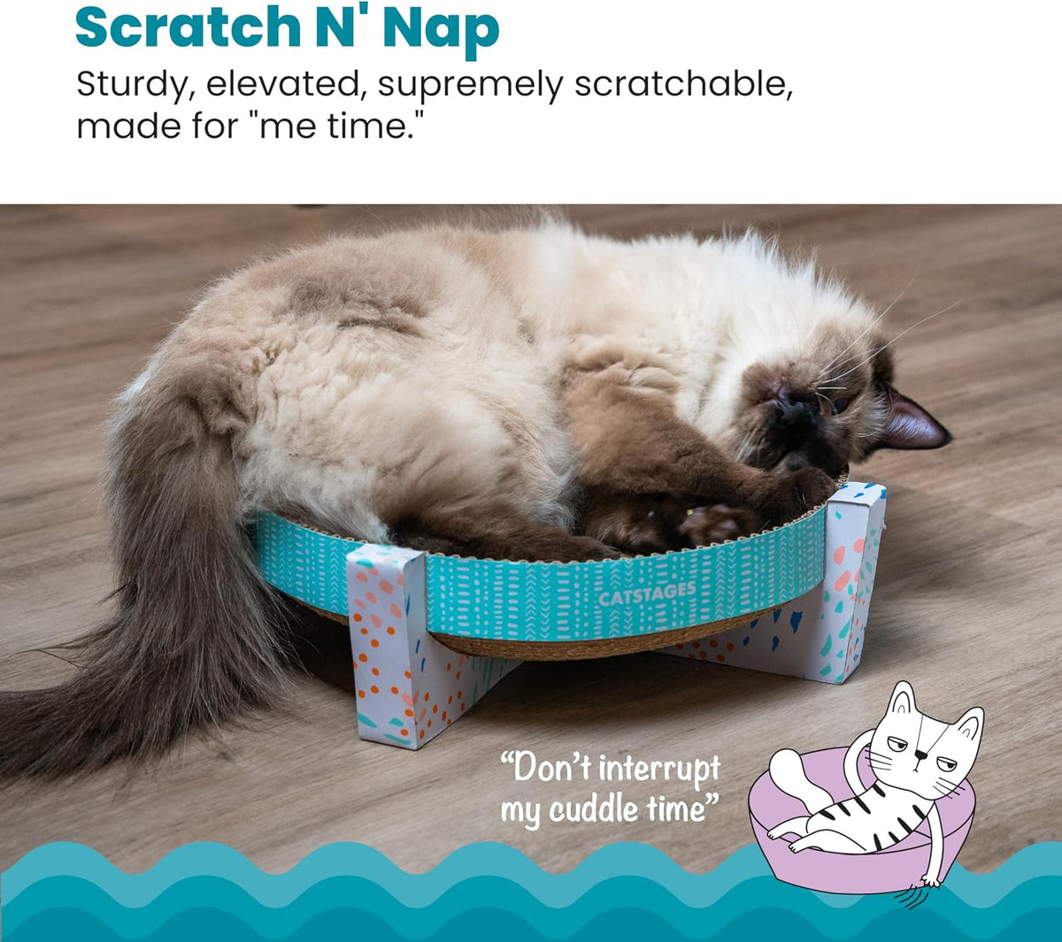 Catstages Scratch, Snuggle & Rest 2-in-1 Cat Scratcher & Lounger - Scratch Snuggle & Rest / One-Size - image 2