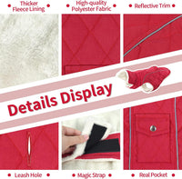 Malier Dog Coat Warm Dog Winter Coat - Red / XX-Large - image 2