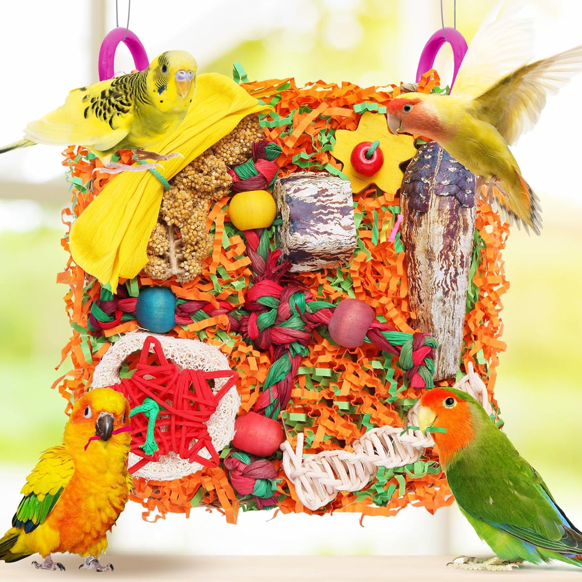 Bird Toys for Small & Medium Parrots - 2 PCS - image 4