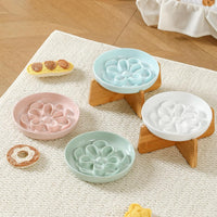 Melamine Cat Slow Feeder Bowl Set - Pink / 1 PACK - with Stand - image 3