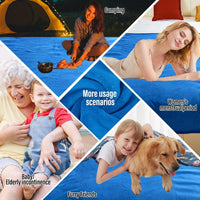 Waterproof Blanket for Bed Couch Sofa, Reversible & Reusable Cat - 80"x90" / Blue/Warm White - image 4