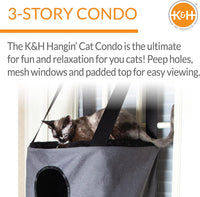 K&H Door Cat Tree, Hangin Condo 5 Level Mounted, Gray - 3 Story Condo - image 3