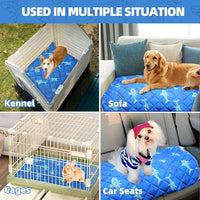 Homimp Dog Cooling Mat,19.5" x 27.5" Thicken Self-Cooling Mat for Dog&Cat,Internal Waterproof& Endothermic,Washable Pet Ice Cool Pad Blanket,Pet Sleeping Pad for Indoor Outdoor in Summer, Non-Toxic