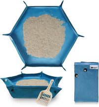 OutdoorBengal Go Litter Portable Travel Litter Box Set for Cats – Daily Care for Cats - Large Tray