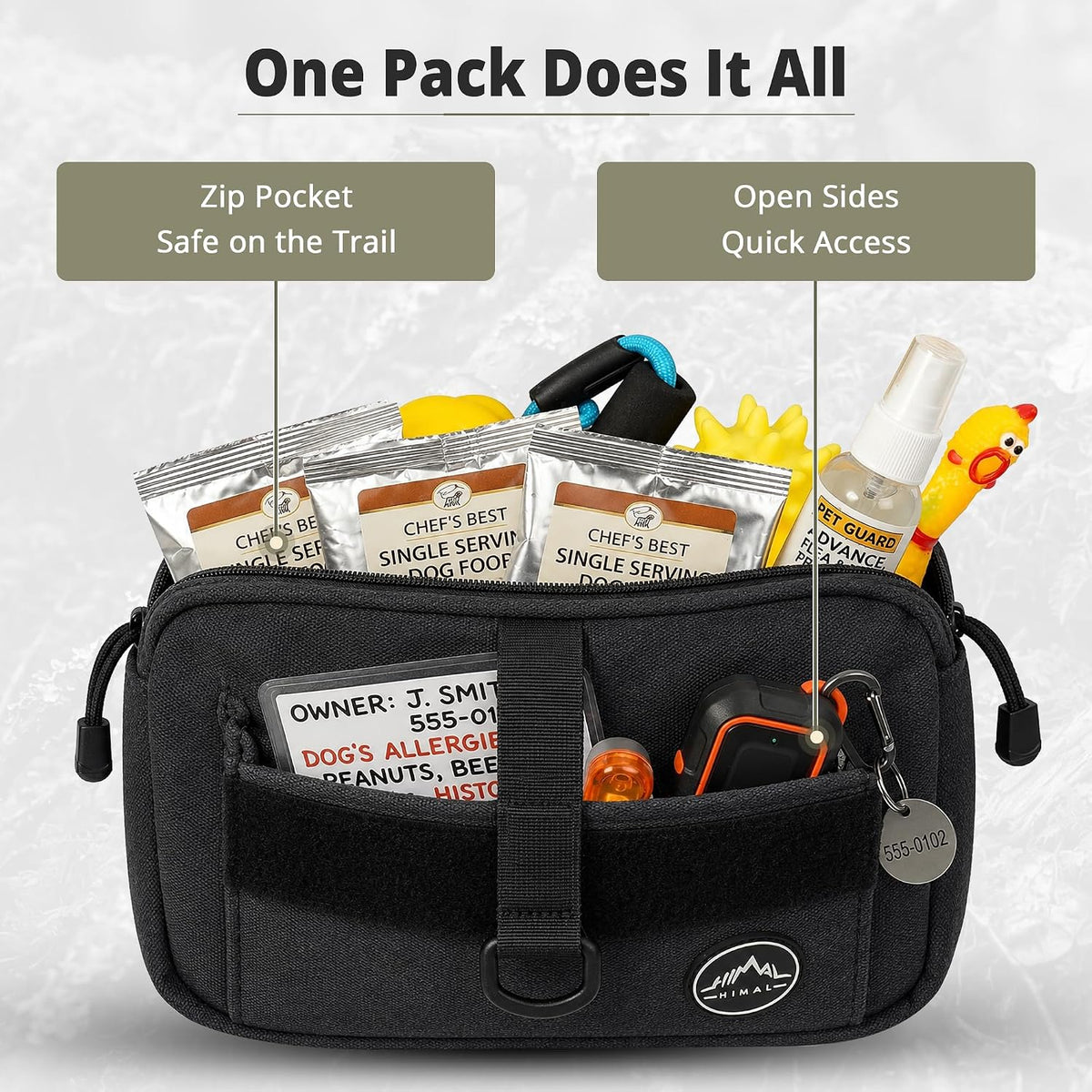 Himal Outdoors Dog Backpack & Saddle Bag - Black - image 3