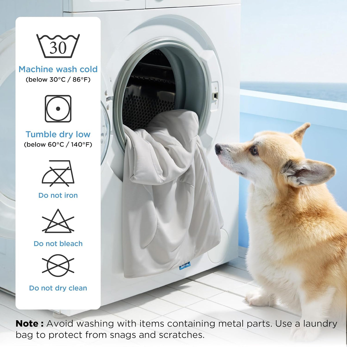 Bedsure Breathable Lightweight Cooling Blanket for Small Dogs - S(25x35") / Pearl Grey - image 2