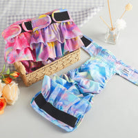 Reusable Dog Diapers Female Washable - Multi Color Tie-Dye / XX-Large - image 2