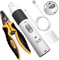 Dog Nail Grinder by Pet Republique - 2 Speed Electric Rechargeable Nail Grinder - Gentle, Quiet, Low, Painless Nail Trimmer - Multi-Setting Grinder for Any Small or Medium Dog, Cat, and Pet Claw