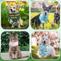 Sweetude 100 Pcs Dog Bandanas Bulk Triangle Bibs Adjustable - Spring - image 2