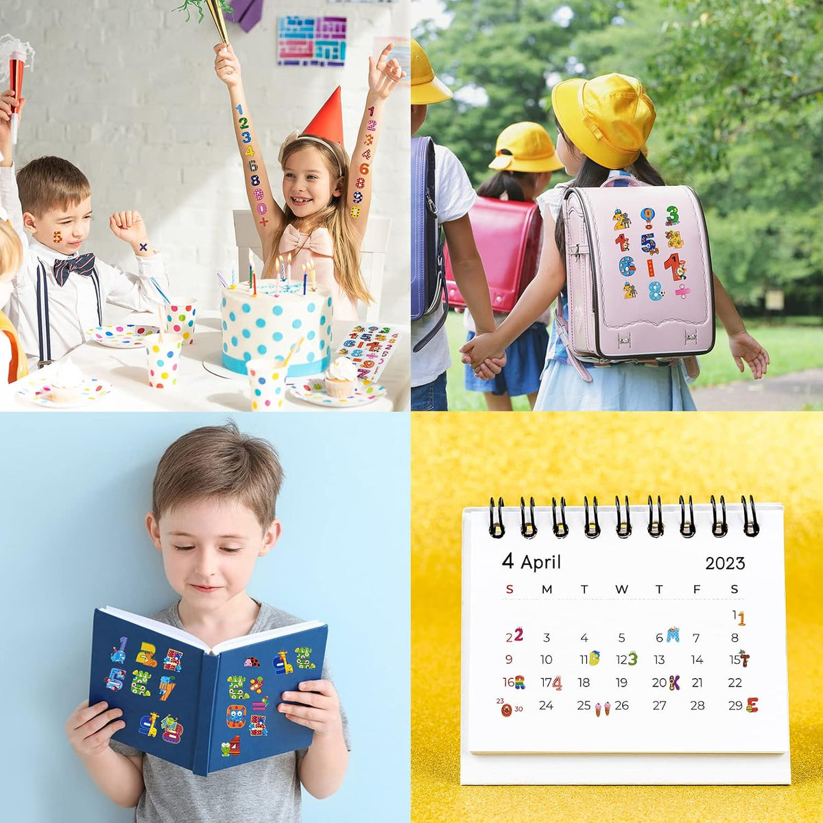 24 Sheets 3D Puffy Stickers for Toddlers Kids Boys Girls – Fun for Kids & Family - Numbers and Letters - image 4
