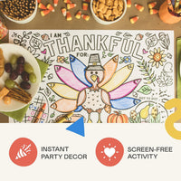 Tiny Expressions Thanksgiving coloring placemats set of 12 with turkey and activity games - view 6