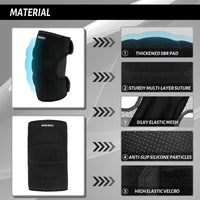 ONTYZZ Kids Soft Knee Pads and Thickened SBR Elbow Pads Adjustable - Black-rose / Elbow/S+knee/S - image 3