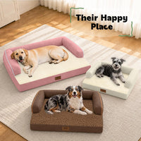 Orthopedic Washable Dog Bed with Bolster for Medium to Large Dogs – Essentials for Dogs - 36.0"L x 27.0"W x 7.0"Th / Pink - image 4