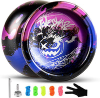 LESHARE X2 Dual-Mode Yoyo for Advanced Players & Teens Beginners – Fun for Kids & Family - Blue Purple Black