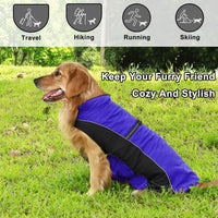 Gimilife Dog Coat, Waterproof Reflective Warm Dog Jacket Clothes for Winter – Essentials for Dogs - Blue / XS ( 4-7 LB | 10.23"Neck Girth ) - image 2