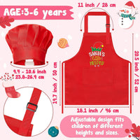 R HORSE Kid Apron and Chef Hat Set - Xmas Red - image 3