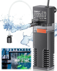 Pawfly internal aquarium filter with 80 GPH water pump, sponge and airline tubing