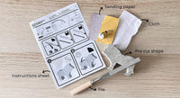 Studiostone Creative soapstone carving kit with pre-cut cat block, file and sandpaper - view 4
