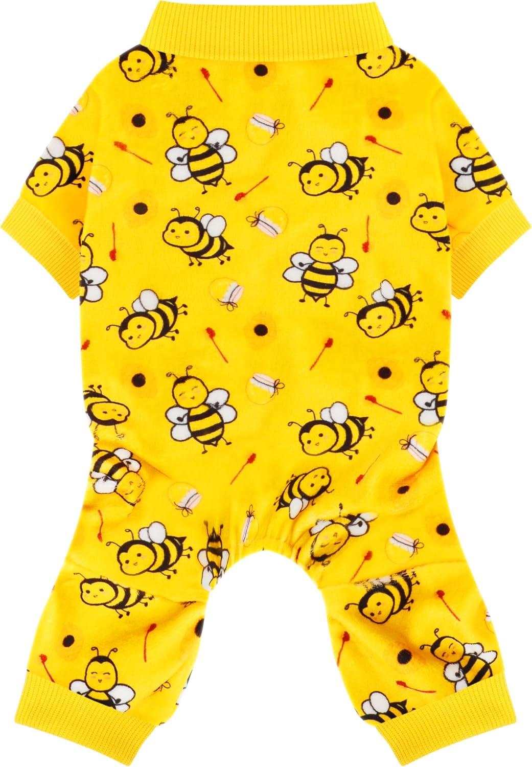 Dog Pajamas Onesie: Comfortable Four-Legged Apparel for Small - Yellow Cute Little Bee / XL-(21~27lb) | Chest(~21.5")