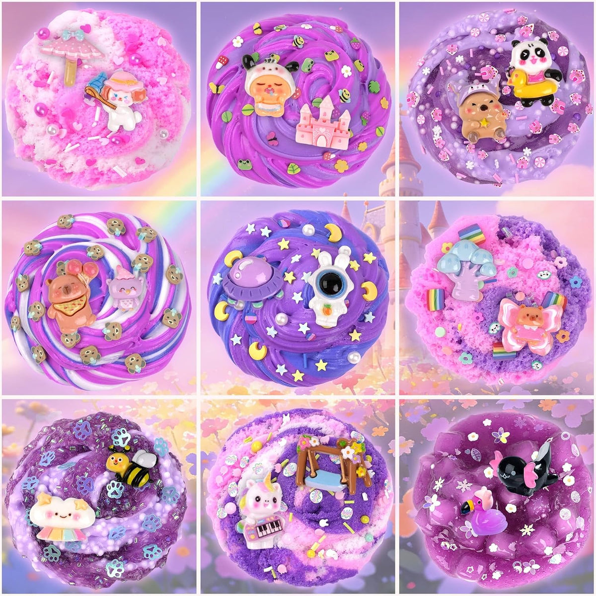 6-Pack Pink Slime Kit for Girls - Purple - image 2