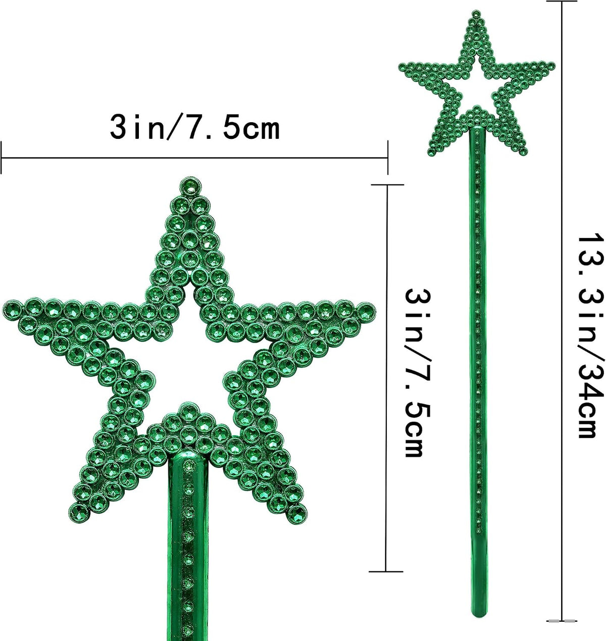 Star magic wand for kids, 13 inch plastic wand with sparkling five-pointed star - view 8