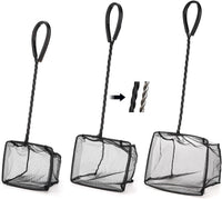 2 Pack Aquarium Fish Net Fine Mesh Quick Catch Tank Skimmer 5 Inch – Essentials for Fish - Black / Multi-Size Set: 4"/5"/6" (3-Pack)